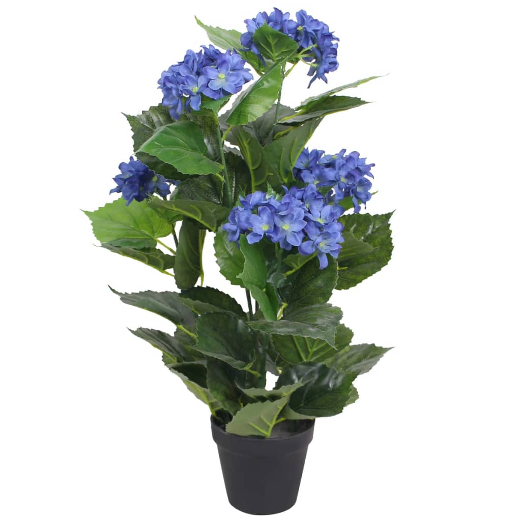 Artificial Hydrangea with Pot 60 cm Blue