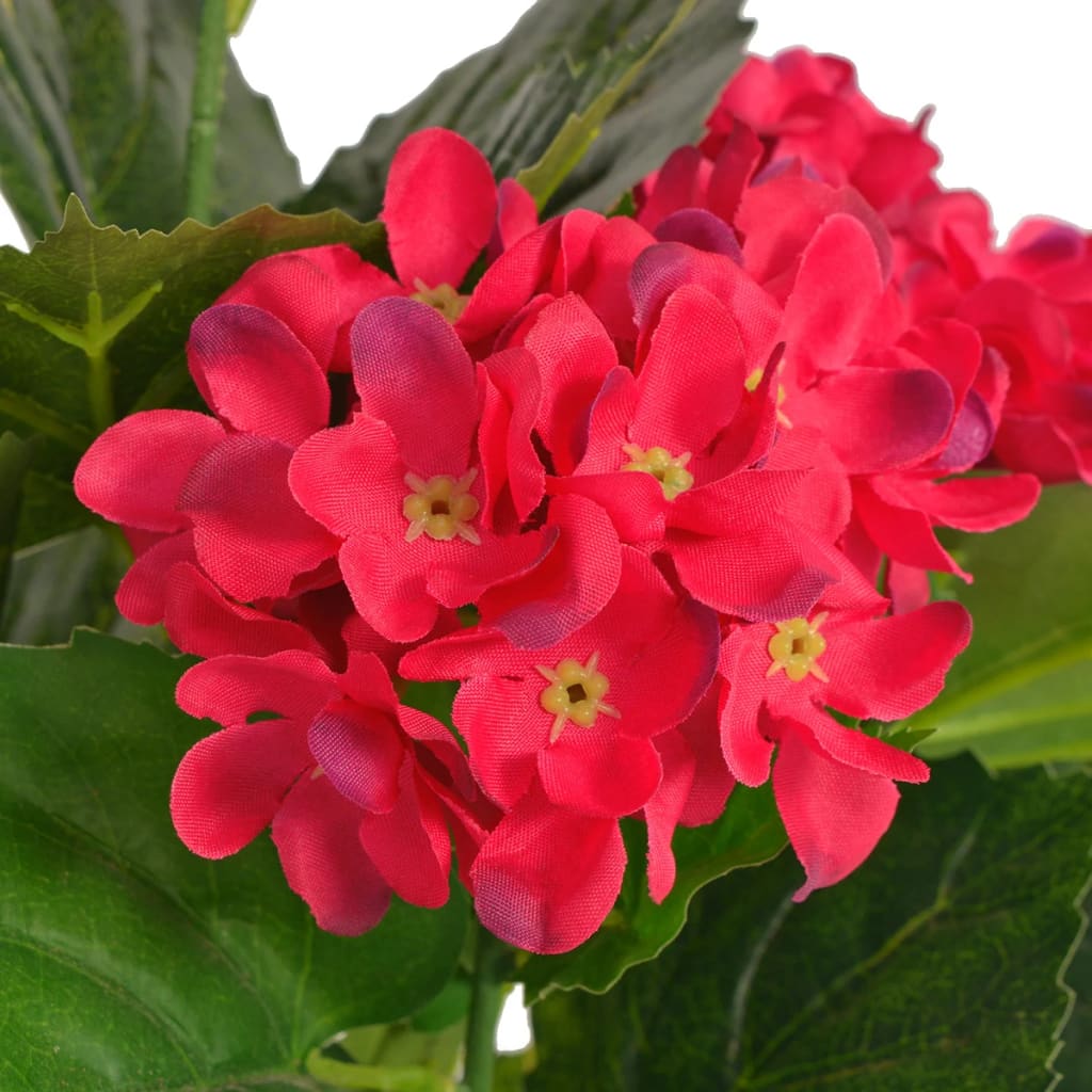 Artificial Hydrangea with Pot 60 cm Red
