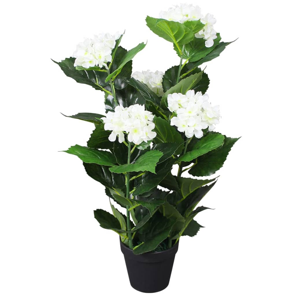 Artificial Hydrangea with Pot 60 cm White