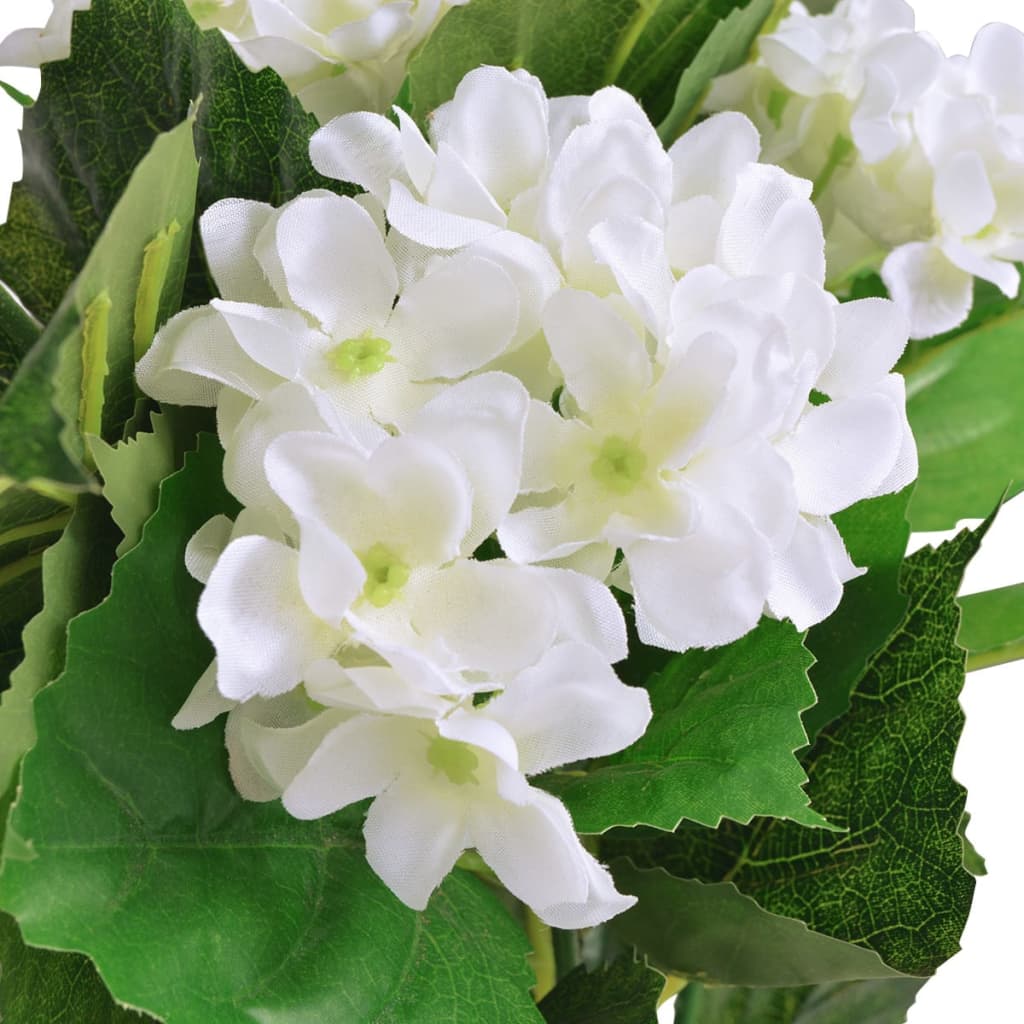Artificial Hydrangea with Pot 60 cm White