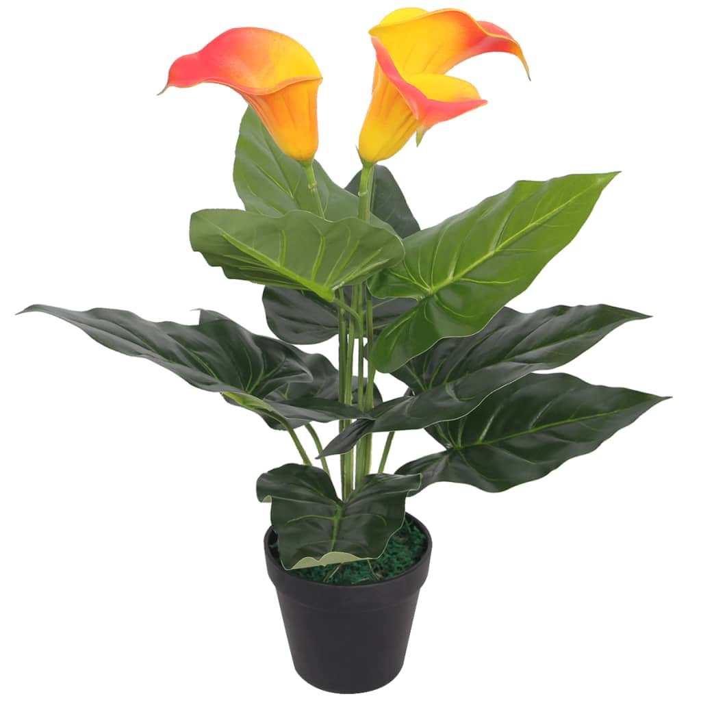 Artificial Calla Lily with Pot 45 cm Red and Yellow