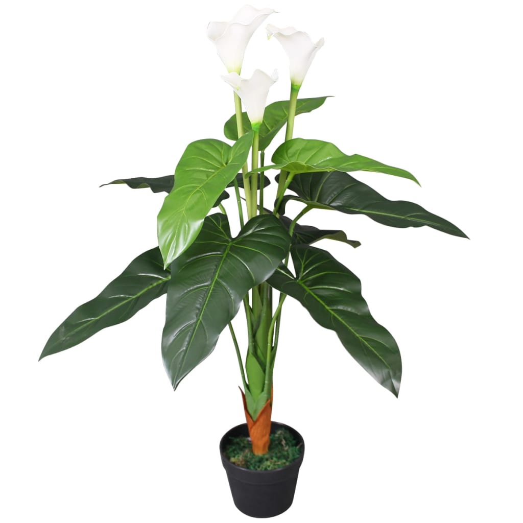 Artificial Calla Lily with Pot 85 cm White