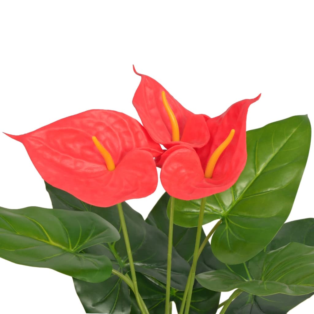 Fleur artificielle de flamant rose avec pot 45 cm rouge et jaune