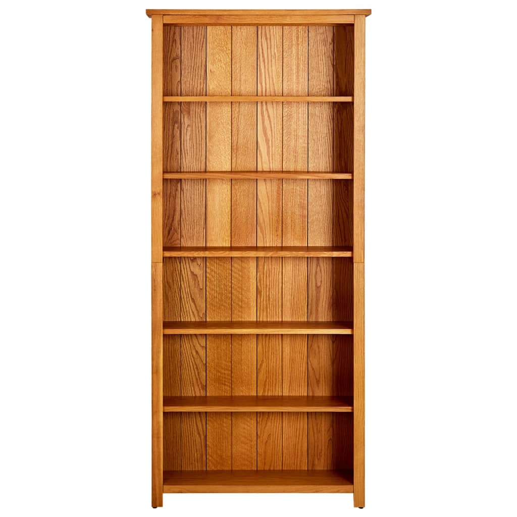 Bookshelf 6 compartments 80x22.5x180 cm solid oak