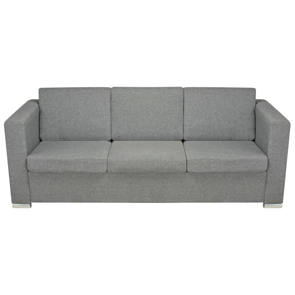 Two-piece sofa set fabric light grey
