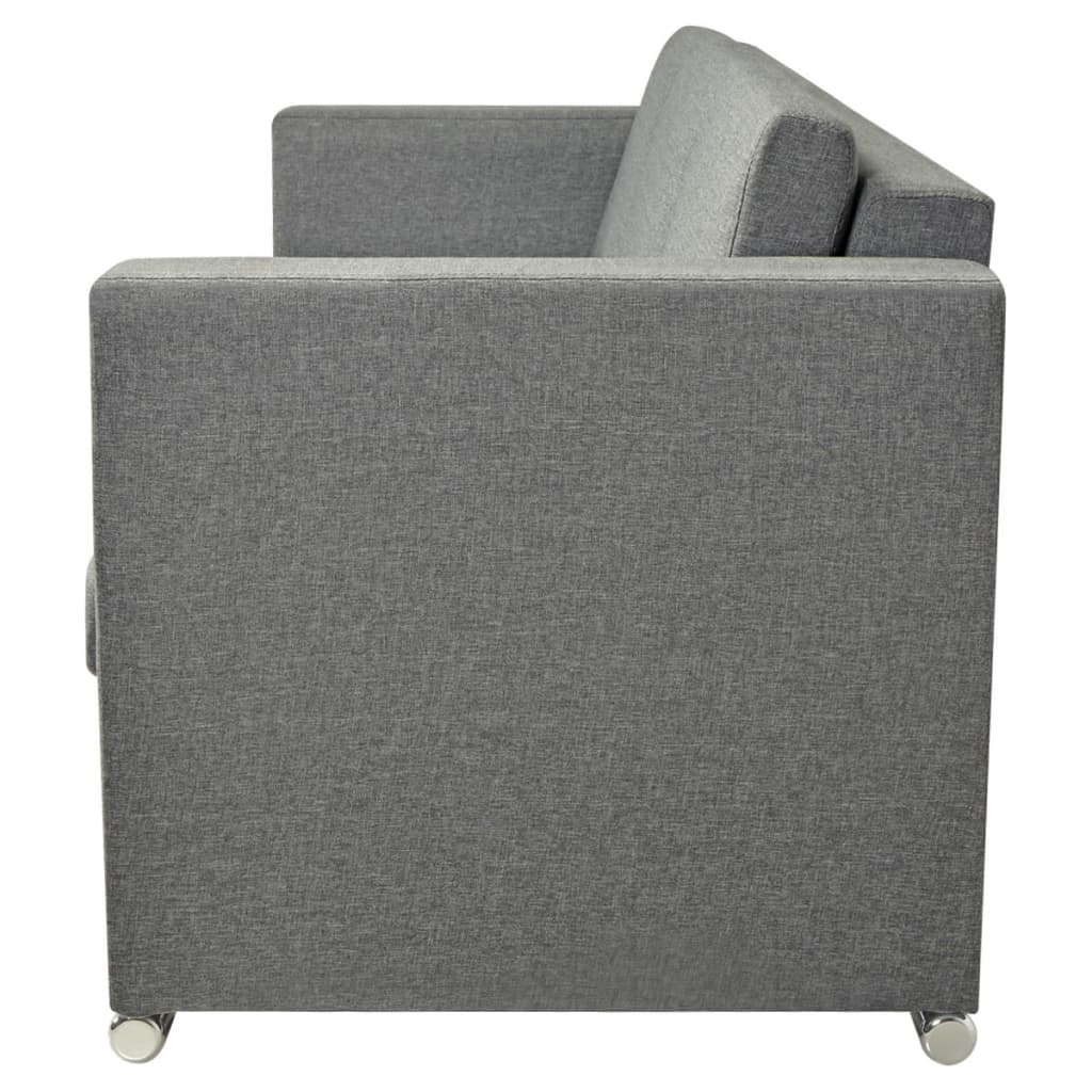Two-piece sofa set fabric light grey