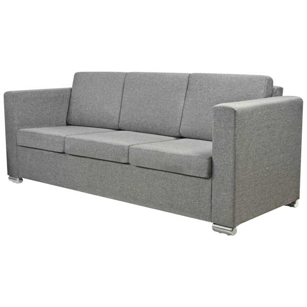 Two-piece sofa set fabric light grey