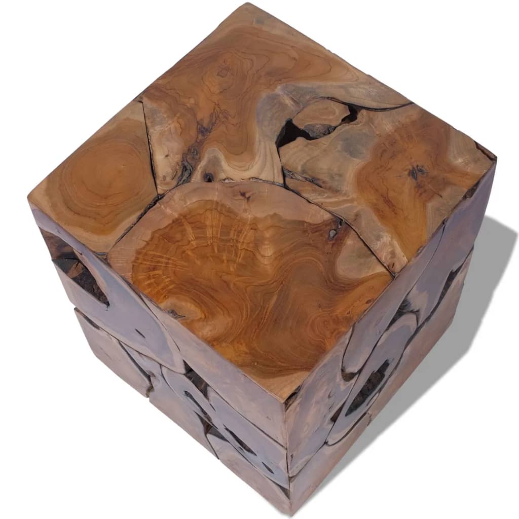Hocker 2 Stk. Braun 40x40x45 cm Massivholz Teak