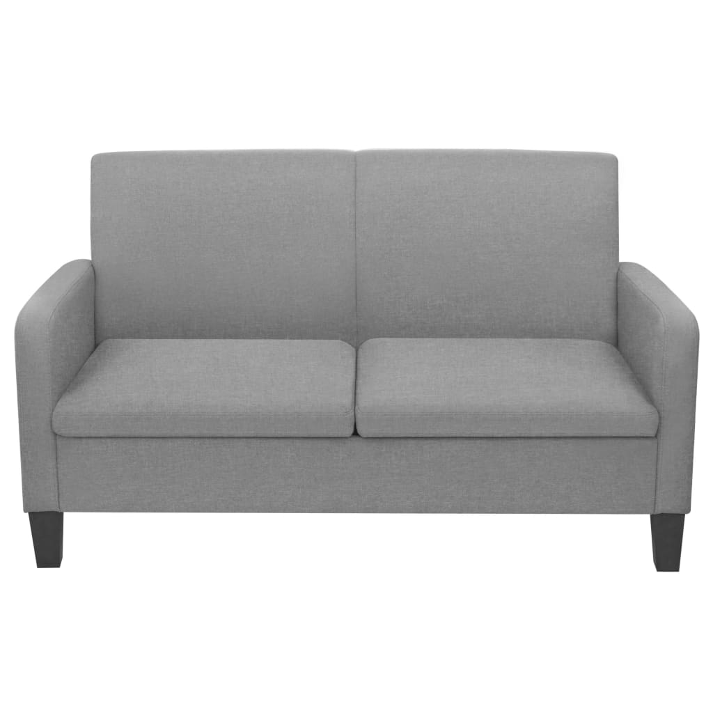 Canapé 2 places 135 x 65 x 76 cm gris clair