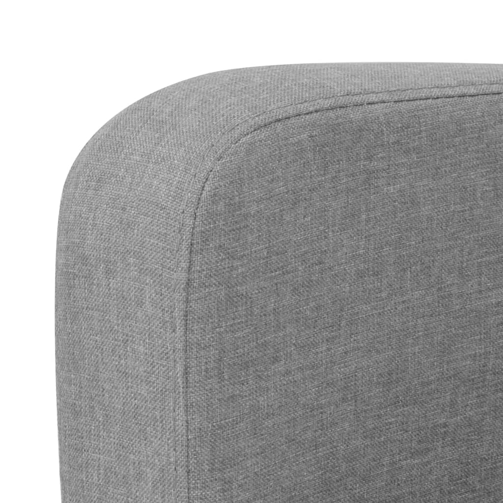 Canapé 2 places 135 x 65 x 76 cm gris clair