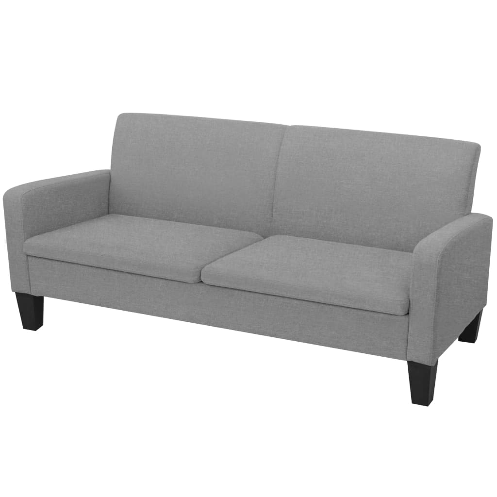 Canapé 3 places 180x65x76 cm gris clair