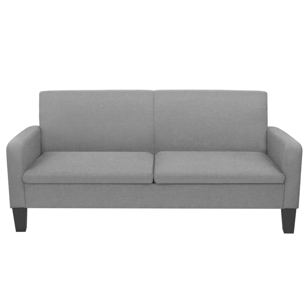 Canapé 3 places 180x65x76 cm gris clair
