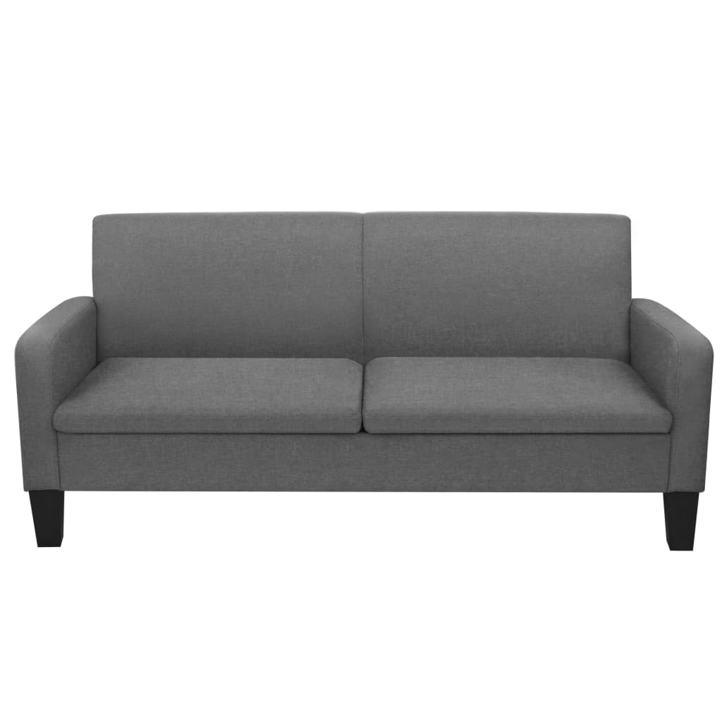 Canapé 3 places 180 x 65 x 76 cm gris foncé