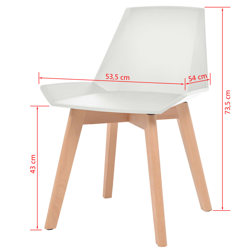 Esszimmerstühle 4 Stk. Weiß Kunststoff