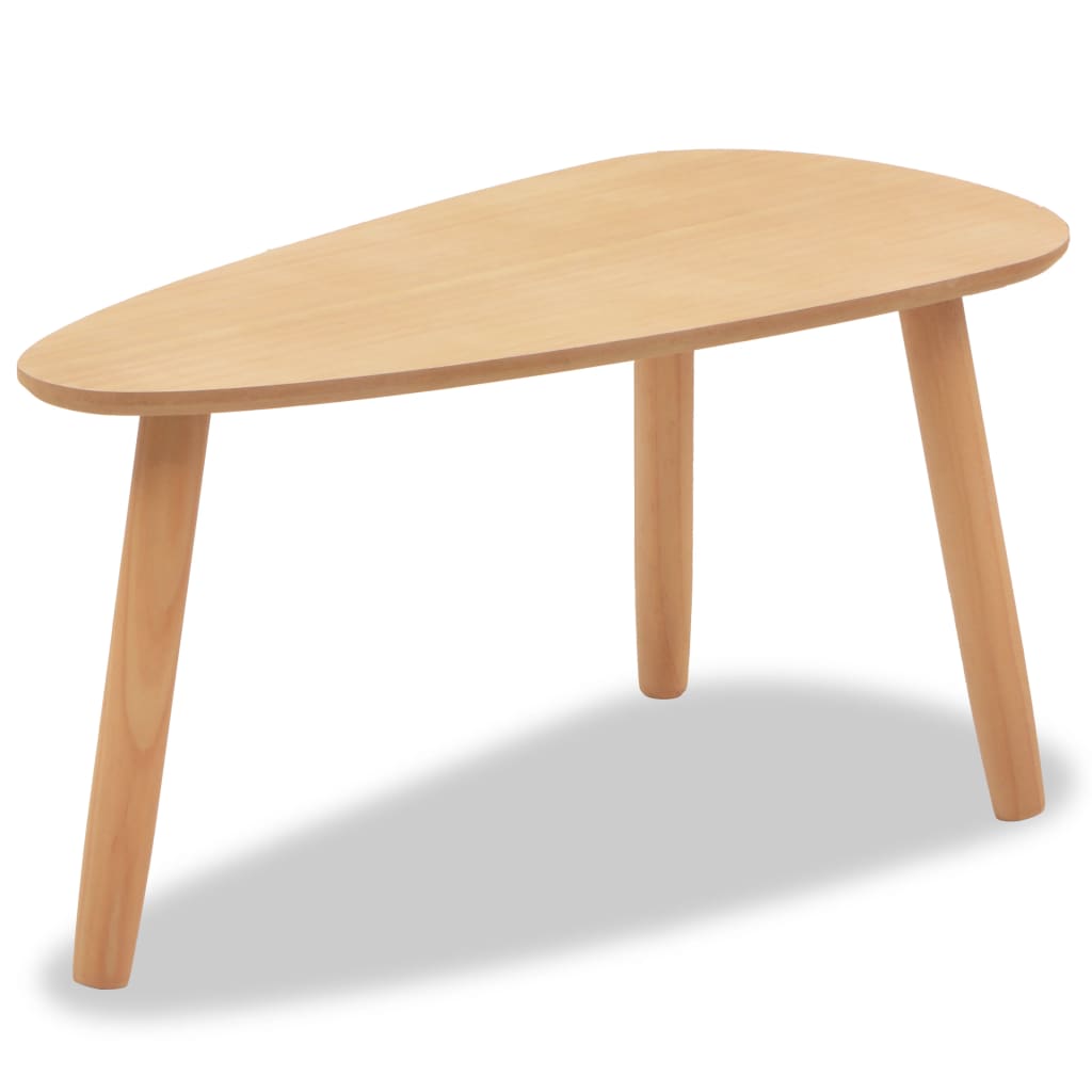 2-piece coffee table set solid pine brown