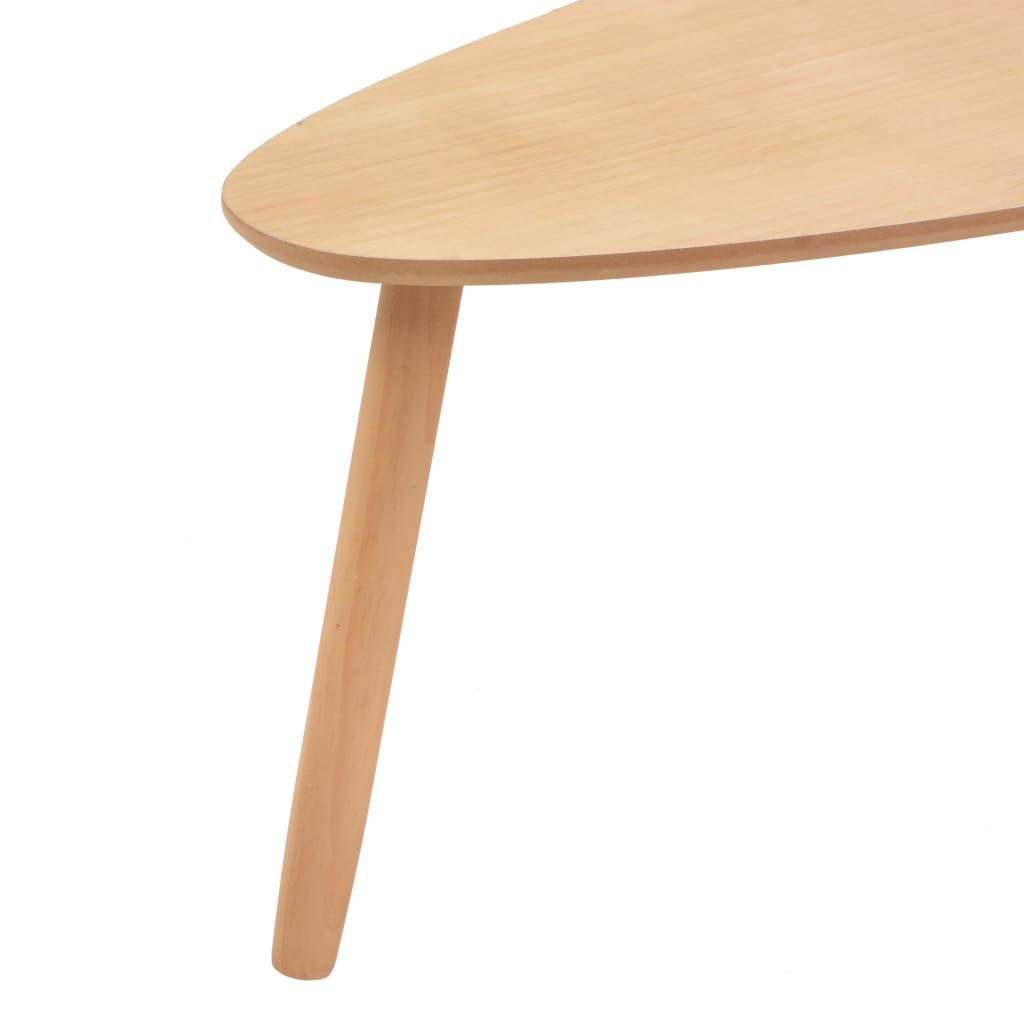 2-piece coffee table set solid pine brown