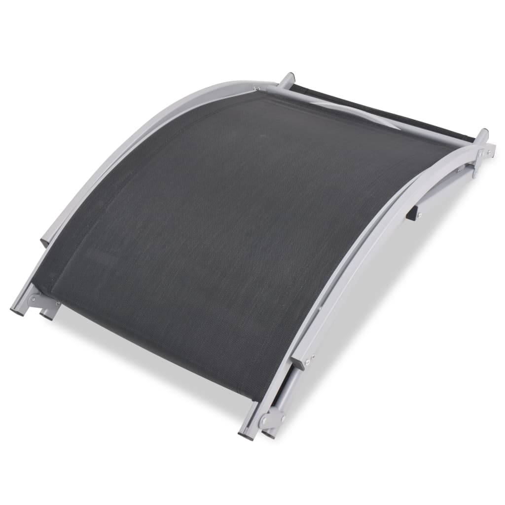 Folding sun loungers 2 pcs. Aluminium and textilene