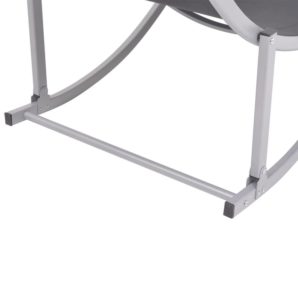 Folding sun loungers 2 pcs. Aluminium and textilene