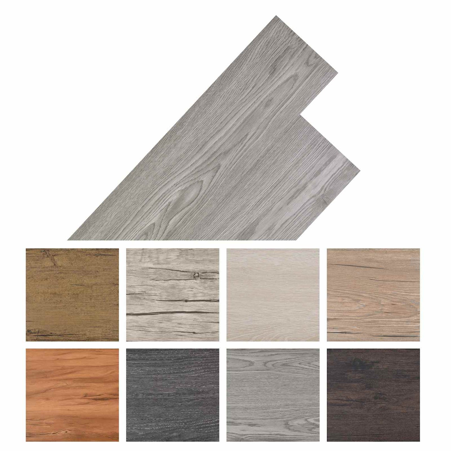 Bodenplanken Dunkelgrau 5,02 m² 36 Stk. PVC