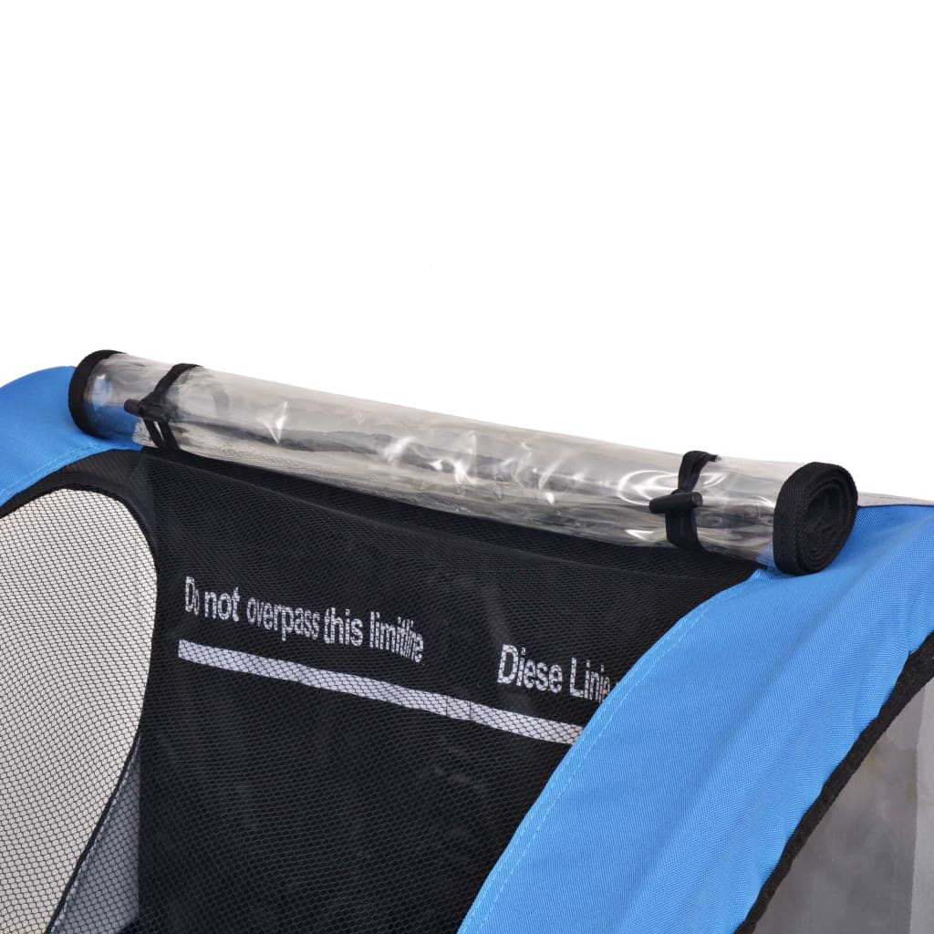 Bicycle Trailer Gray and Blue 30 kg