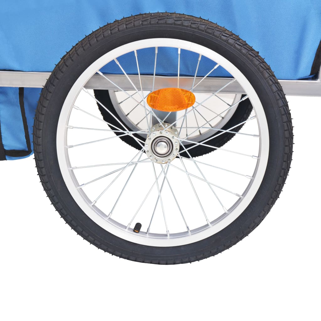 Bicycle Trailer Gray and Blue 30 kg