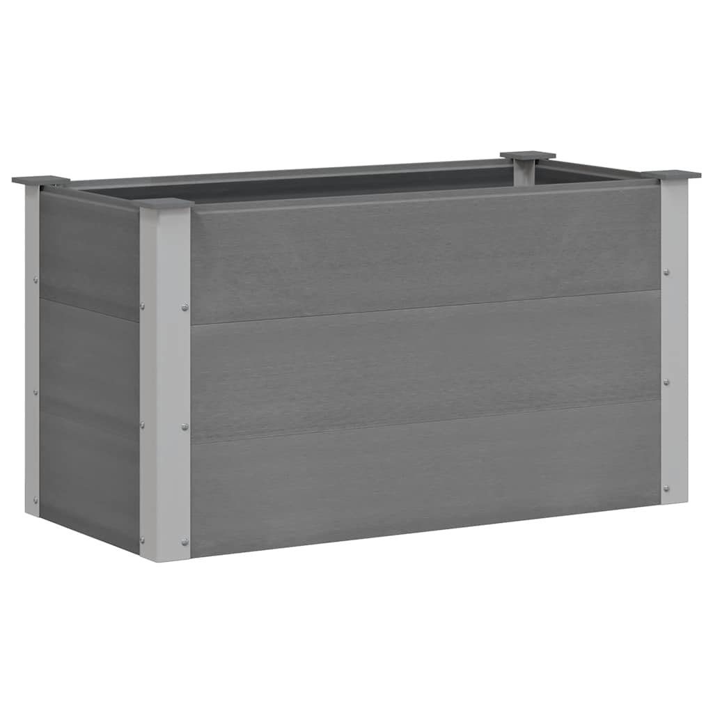 Lit surélevé de jardin WPC 100 x 50 x 54 cm gris