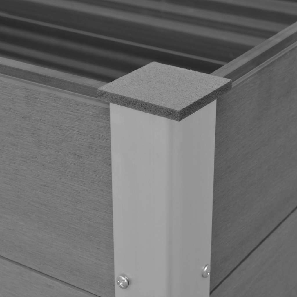 Lit surélevé de jardin WPC 100 x 50 x 54 cm gris