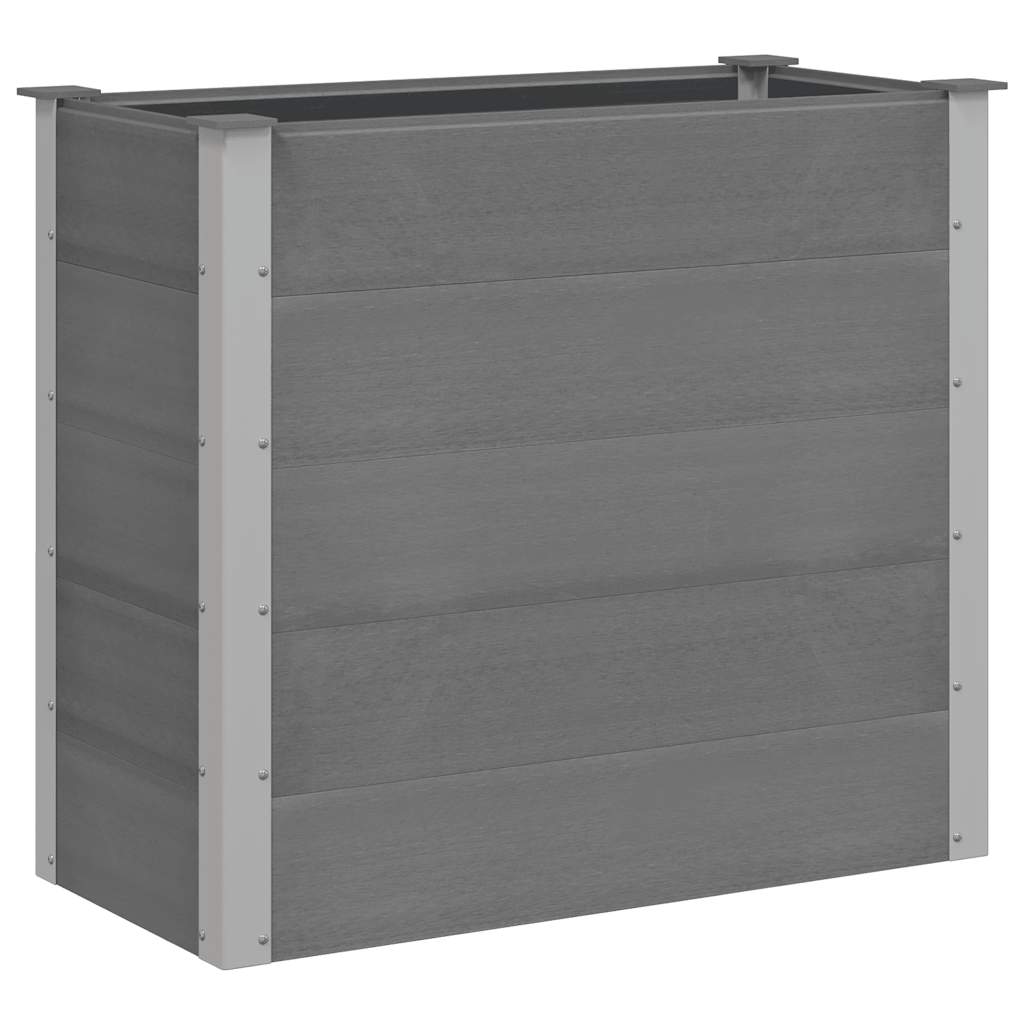 Lit surélevé de jardin WPC 100 x 50 x 91 cm gris