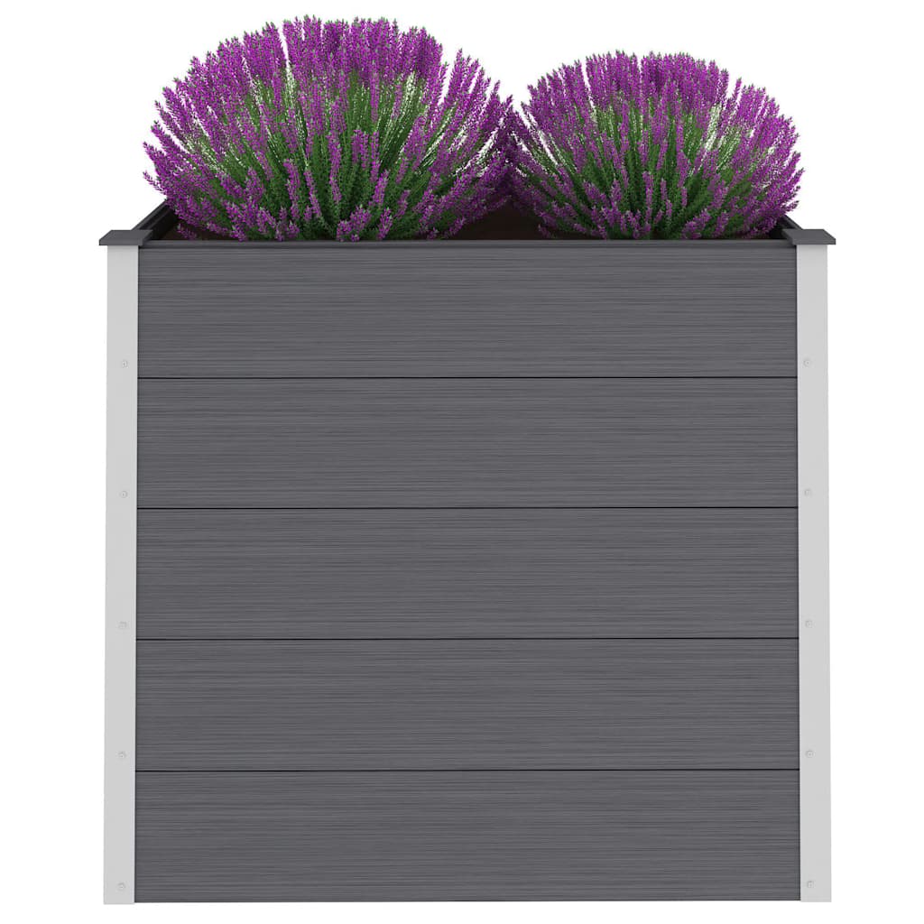 Lit surélevé de jardin WPC 100 x 50 x 91 cm gris