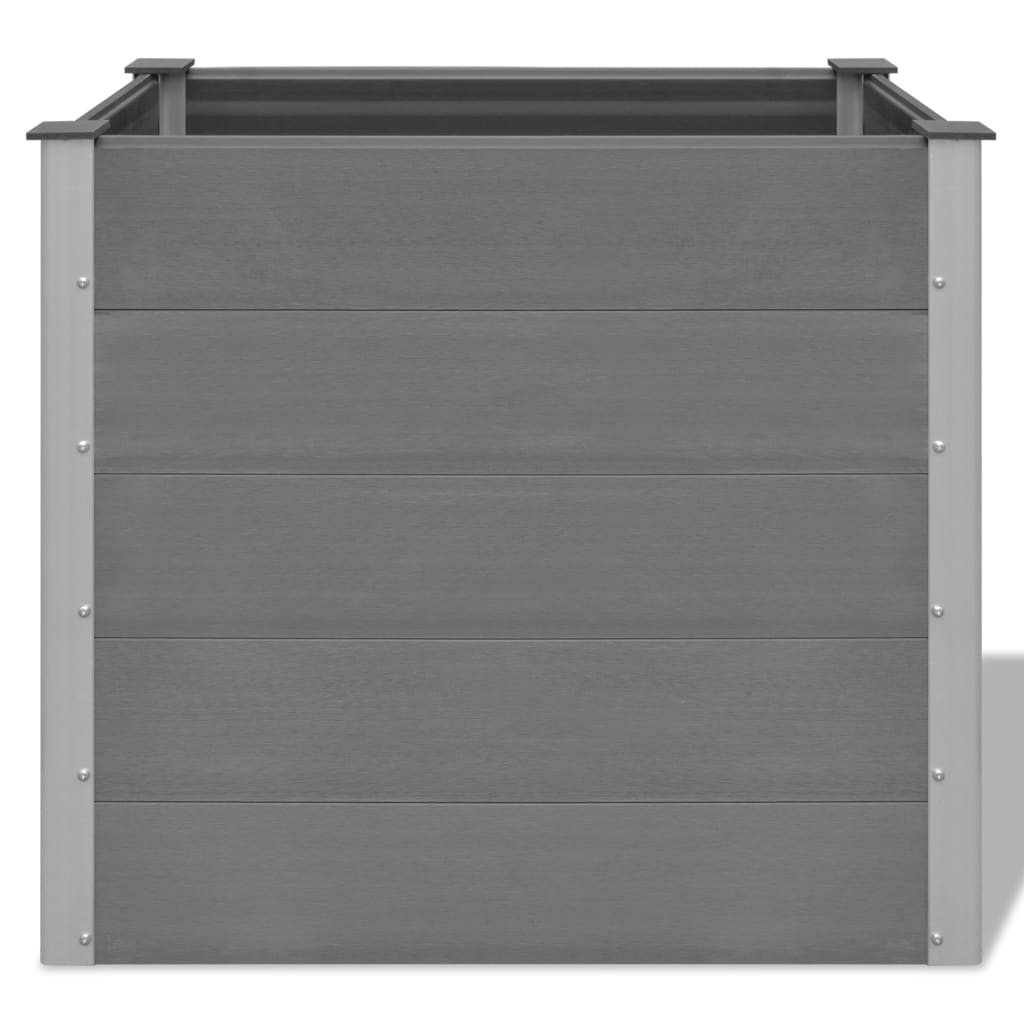 Lit surélevé de jardin WPC 100 x 50 x 91 cm gris