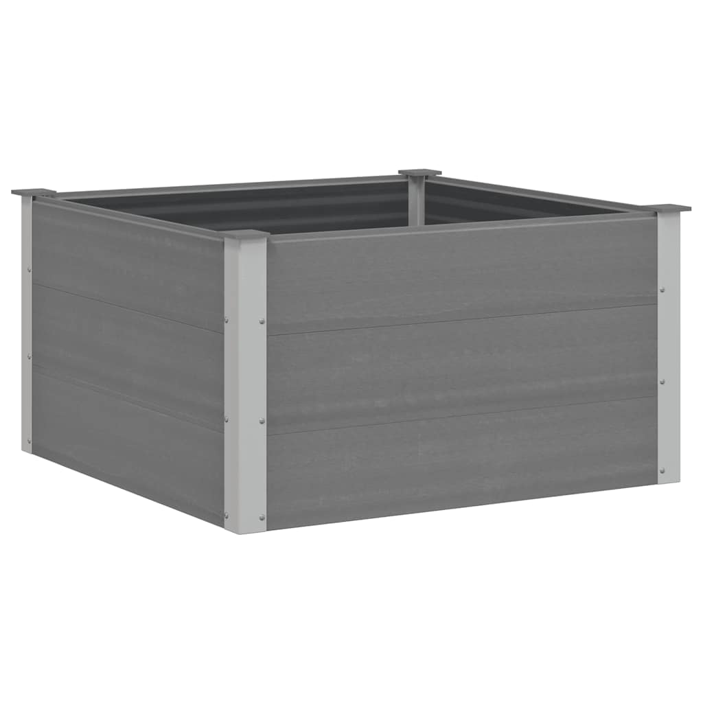 Lit surélevé de jardin WPC 100 x 100 x 54 cm gris