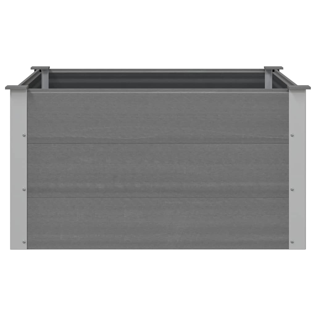 Lit surélevé de jardin WPC 100 x 100 x 54 cm gris