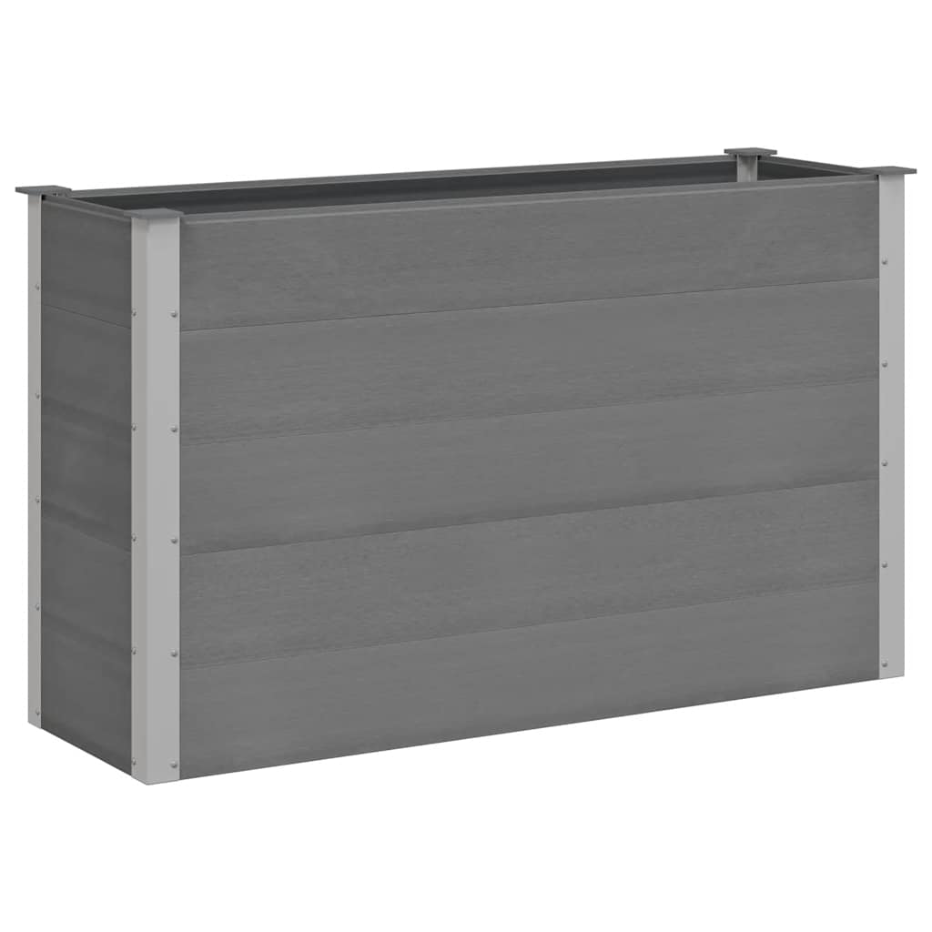 Lit surélevé de jardin WPC 150 x 50 x 91 cm gris