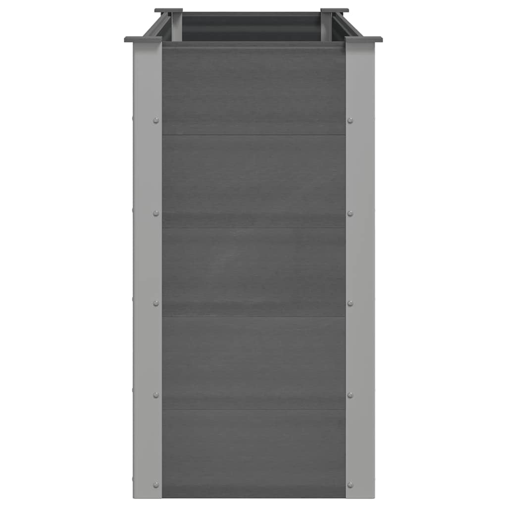 Lit surélevé de jardin WPC 150 x 50 x 91 cm gris