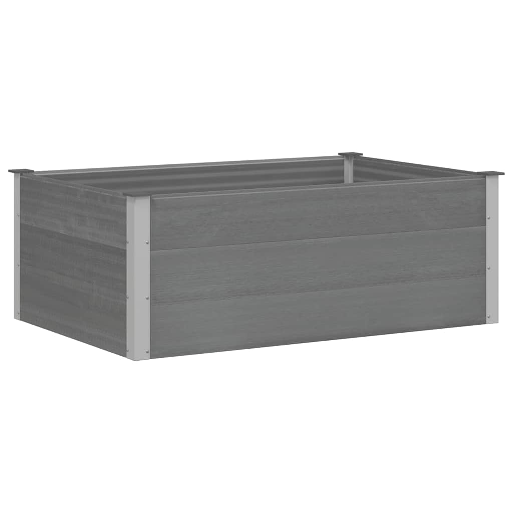 Lit surélevé de jardin WPC 150 x 100 x 54 cm gris