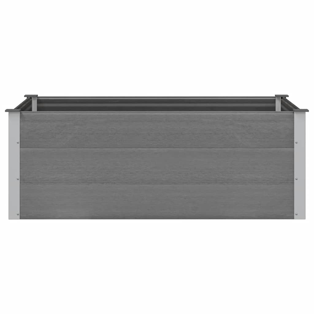 Lit surélevé de jardin WPC 150 x 100 x 54 cm gris
