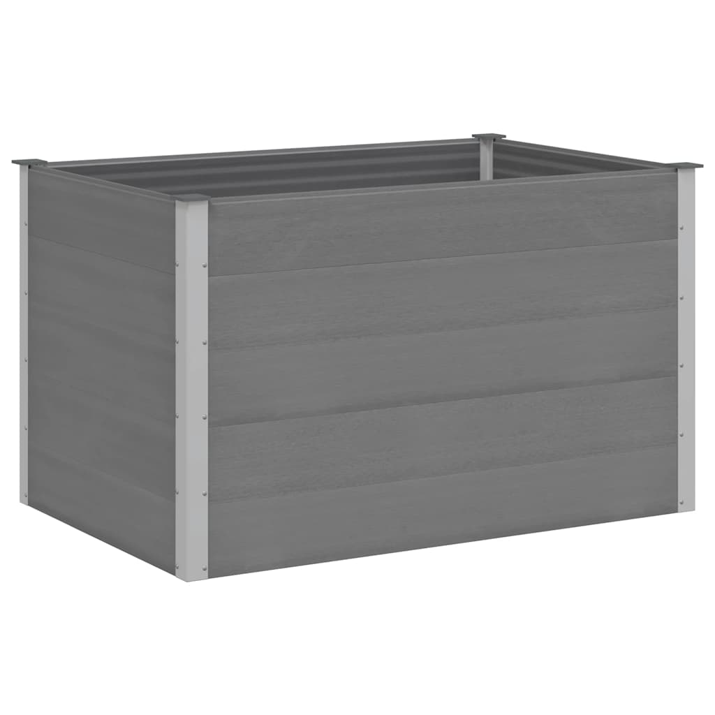 Lit surélevé de jardin WPC 150x100x91 cm gris
