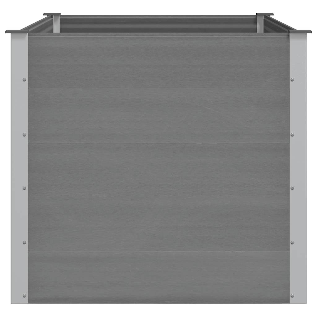 Lit surélevé de jardin WPC 150x100x91 cm gris