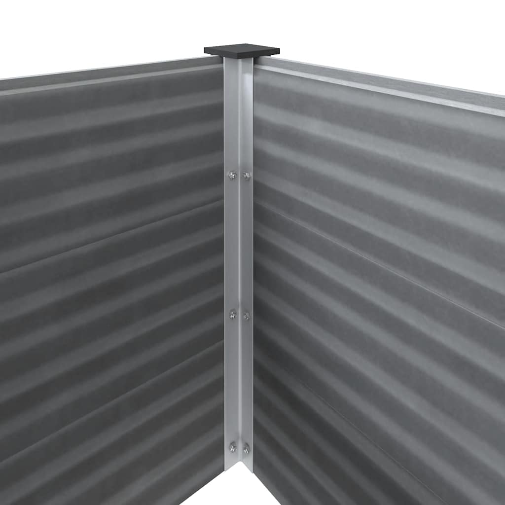 Lit surélevé de jardin WPC 150x100x91 cm gris