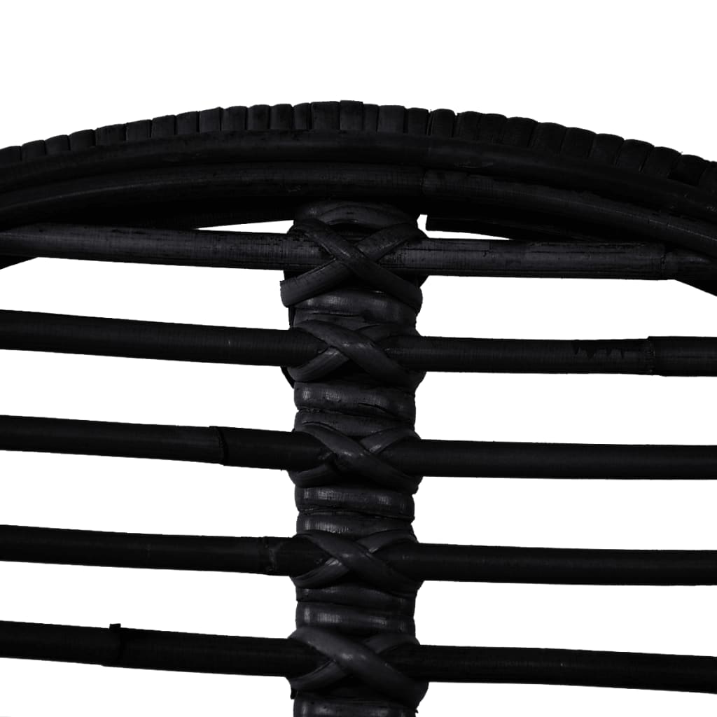 Dining chairs 2 pcs. Natural rattan black