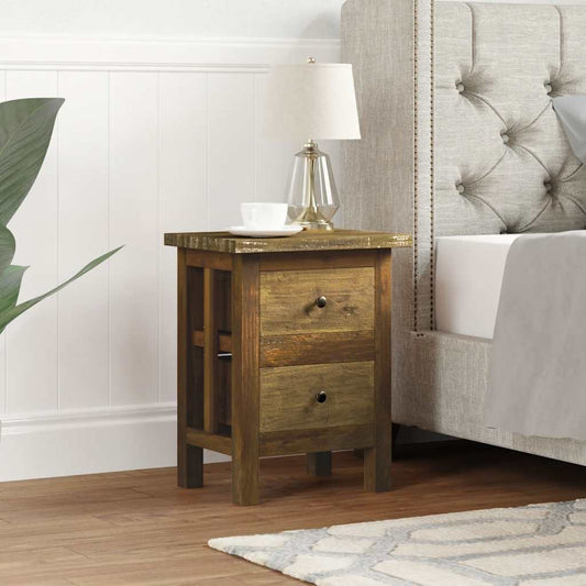 Bedside table solid mahogany 40x30x51 cm