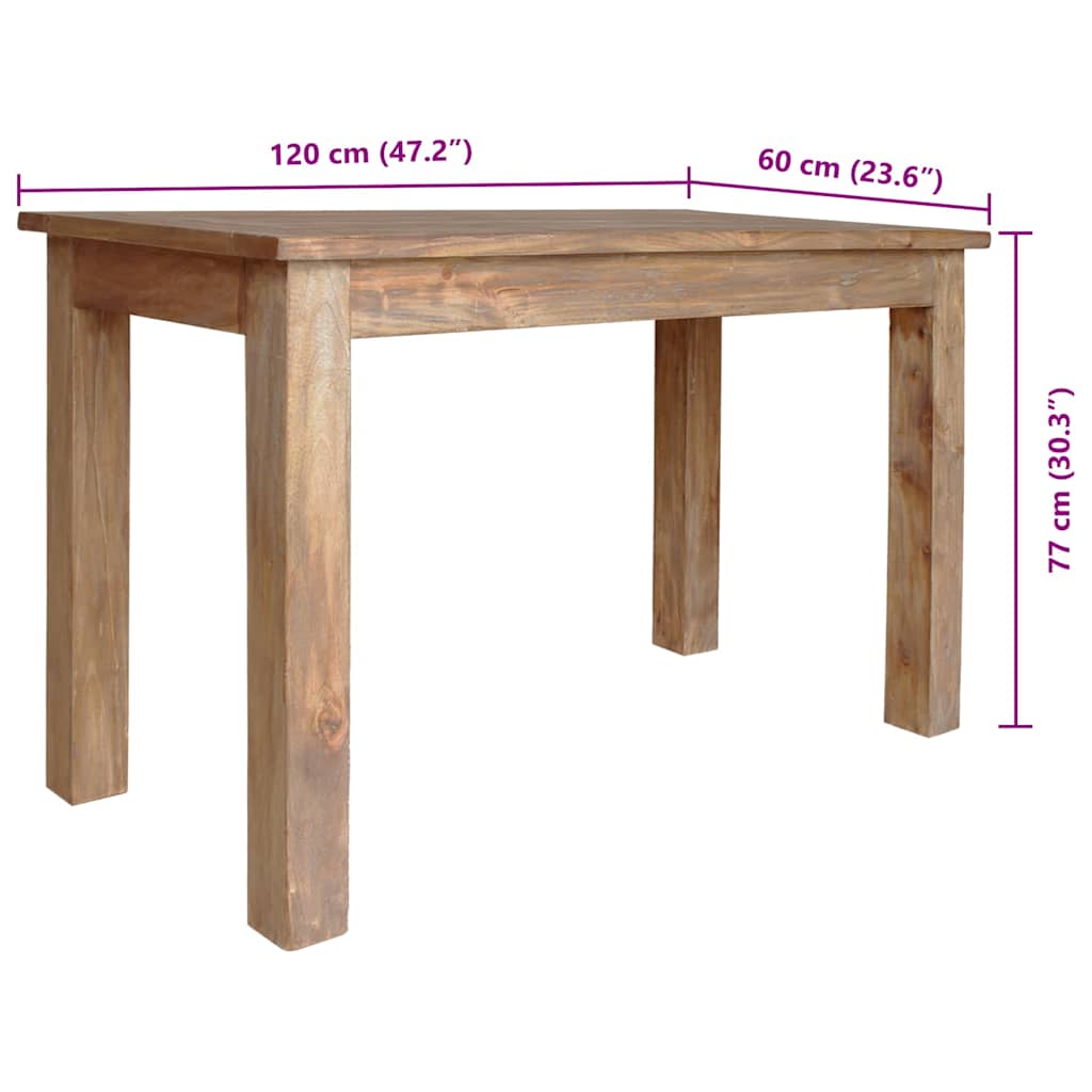 Esstisch Massives Mahagoniholz 120x60x77 cm