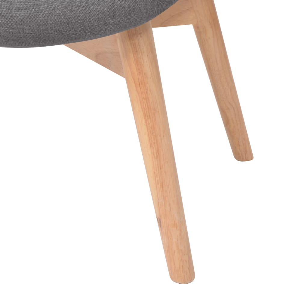 Sessel mit Fußhocker Grau Stoff