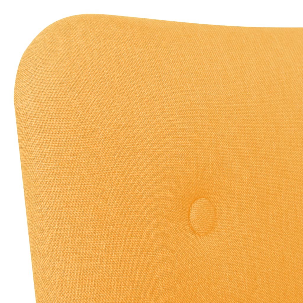 Sessel mit Fußhocker Gelb Stoff