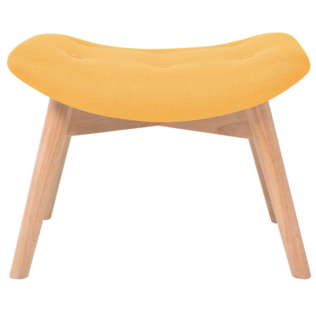 Sessel mit Fußhocker Gelb Stoff