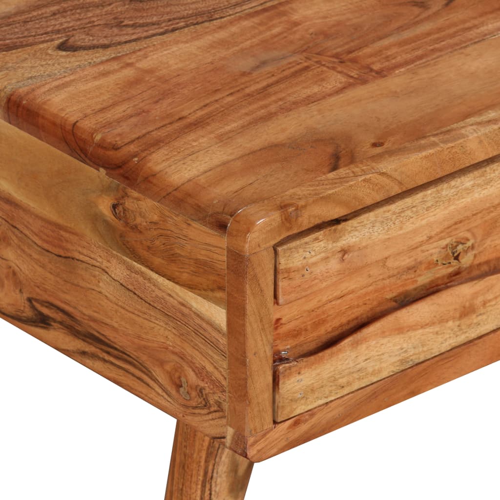 Table basse avec tiroir, bois massif, sculpté 100x50x40 cm