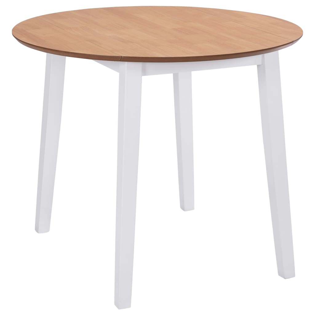 Table à manger pliante ronde en MDF blanc