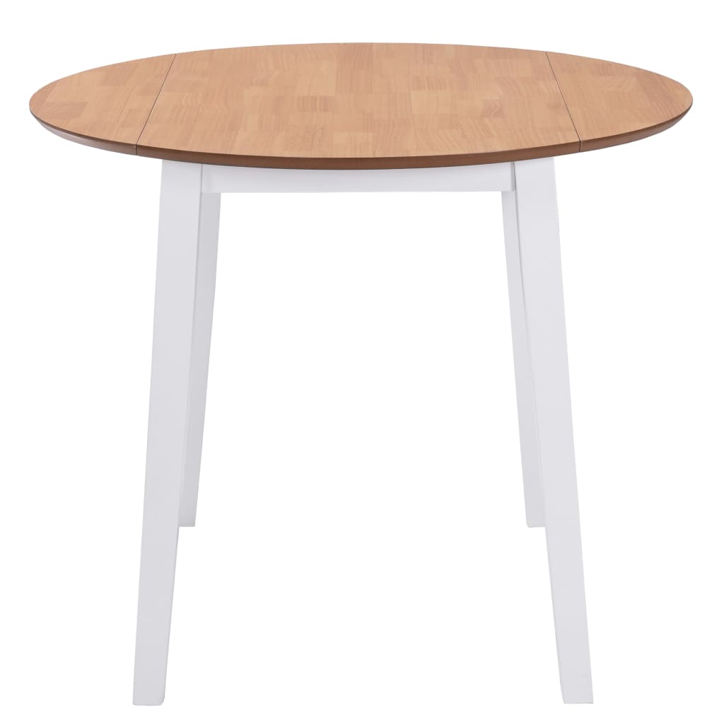 Table à manger pliante ronde en MDF blanc