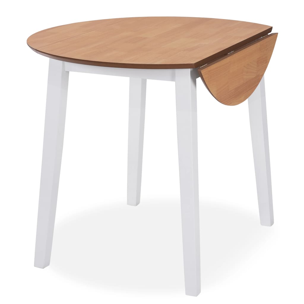 Table à manger pliante ronde en MDF blanc