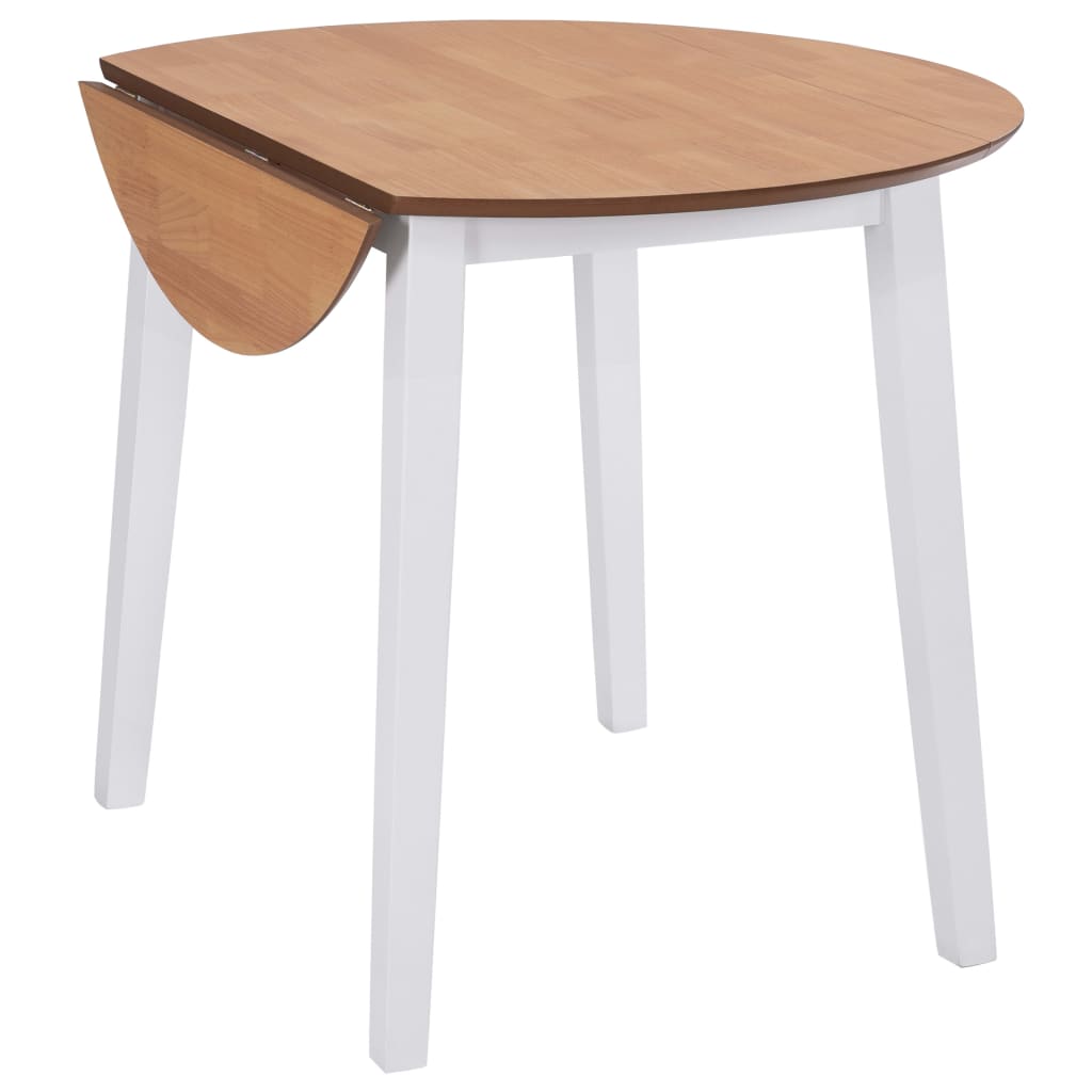 Table à manger pliante ronde en MDF blanc
